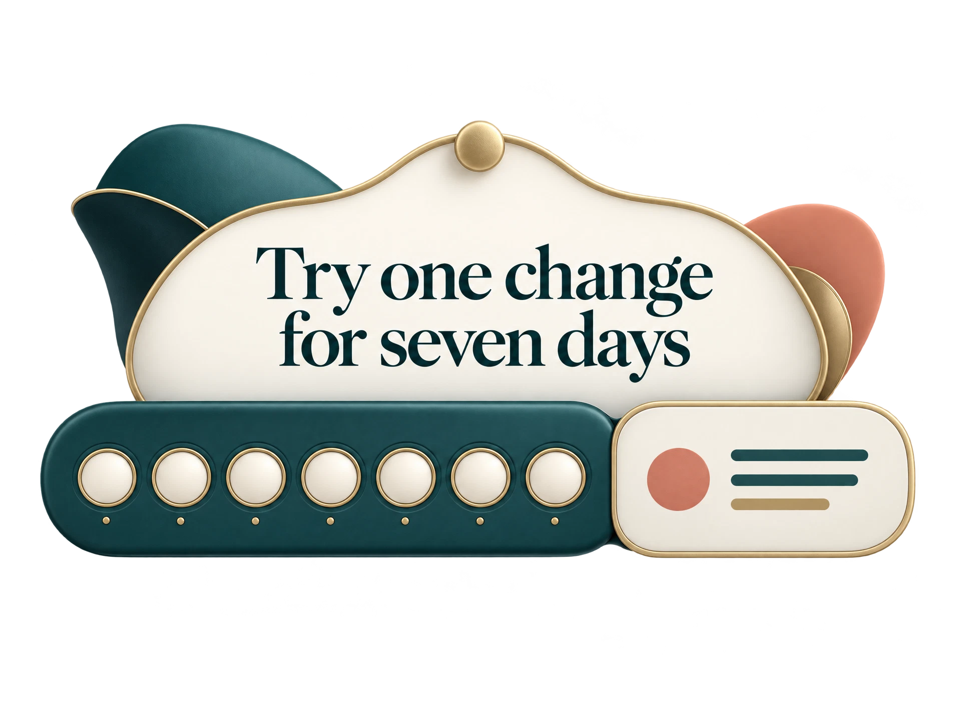 Concept graphic: one proposal and seven day markers for a voluntary week-long trial